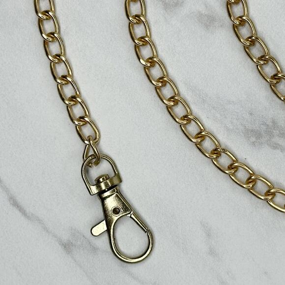 Gold Tone Chain Link Purse Handbag Bag Replacement Strap ✨ - Picture 2 of 12